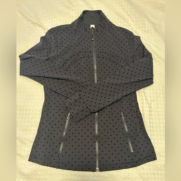 lululemon athletica Tops - Lululemon Define Jacket Flocked Polka Flock Black Size 14